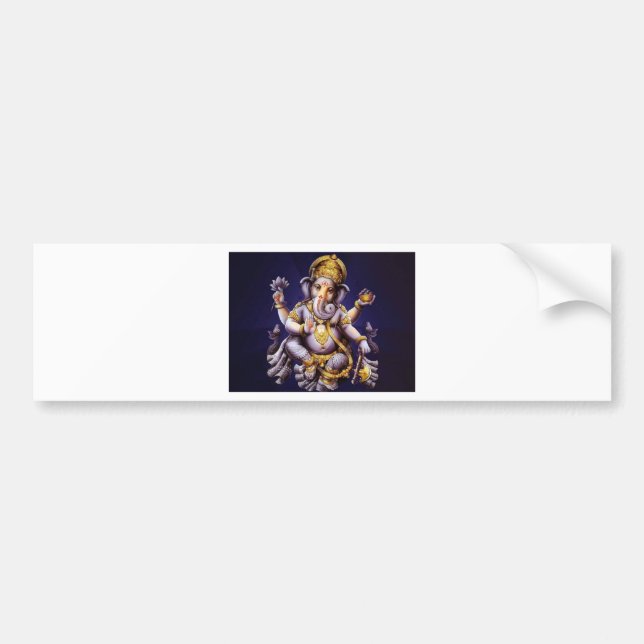 Ganesh Ganesha Hindu India Asian Elephant Deity Bumper Sticker (Front)