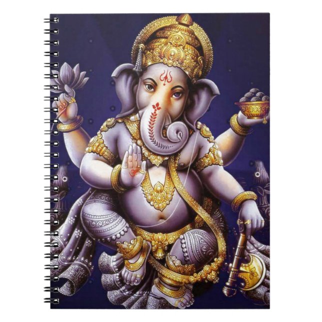 Ganesh Ganesha Hindu India Asian Elephant Deity Notebook (Front)