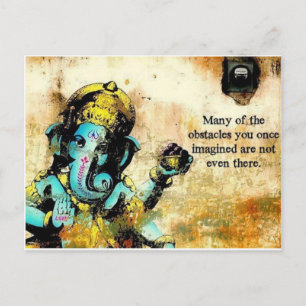 Ganesh Ganesha Hindu India Asian Elephant Deity Postcard