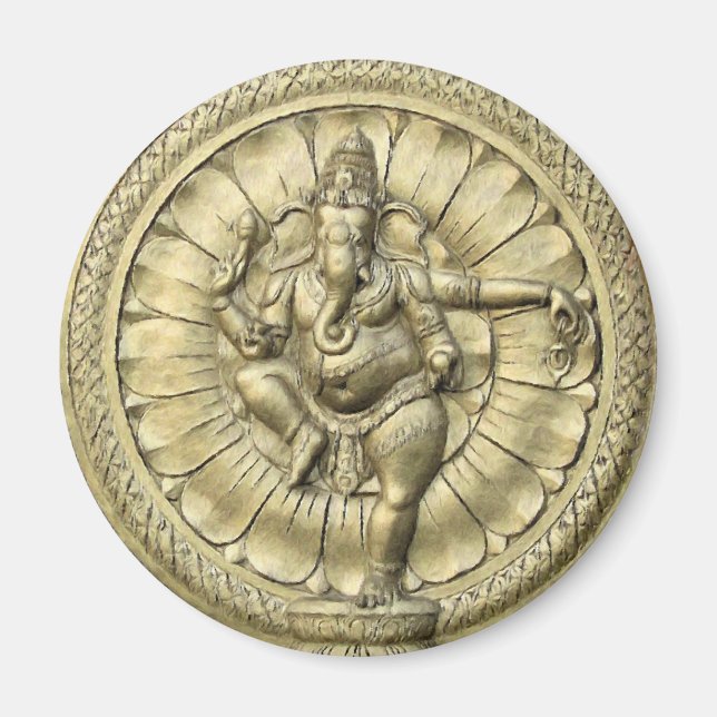 Ganesh (Golden) Magnet (Front)