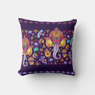 Ganesh Hindu God: Festive Seamless Cushion