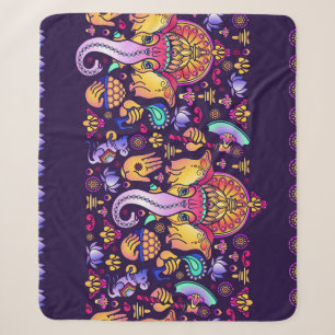 Ganesh Hindu God: Festive Seamless Sherpa Blanket