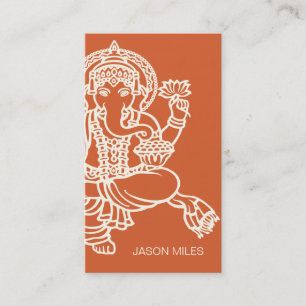 Ganesh Hindu God Yoga Or Meditation Instructor Business Card