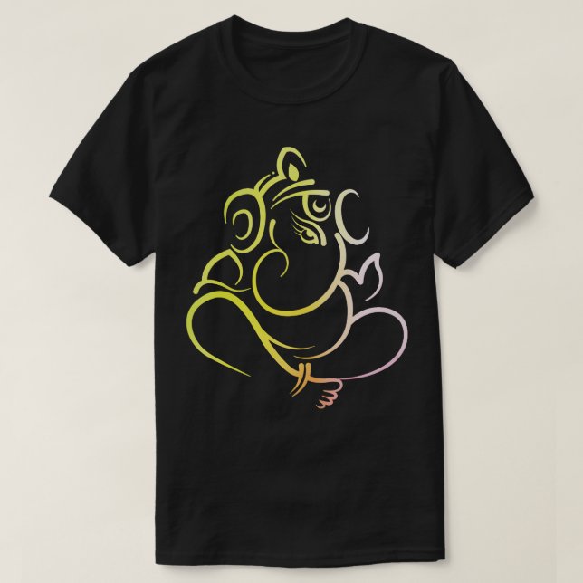 Ganesh Indian Elephant God  T-Shirt (Design Front)