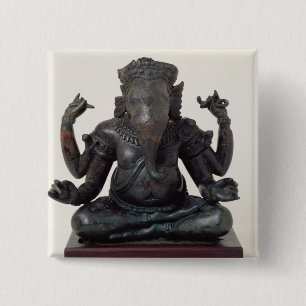 Ganesh, late 12th-early 13th century, Angkor 15 Cm Square Badge