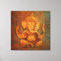 Ganesh On A Distress Stone Background