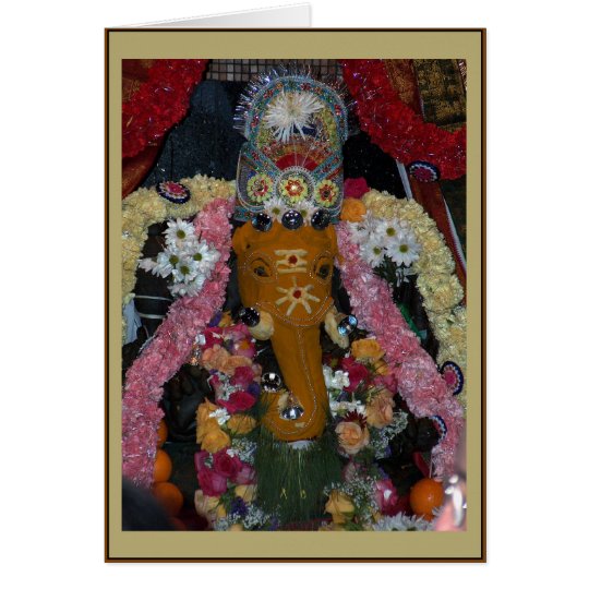 Ganesh Photo Diwali Card - portrait