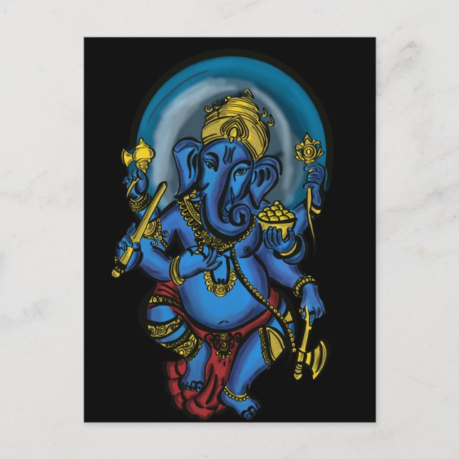 Ganesh Prosperity Postcard (Front)