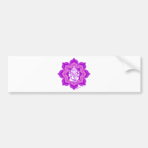 Ganesh purple design bumper sticker