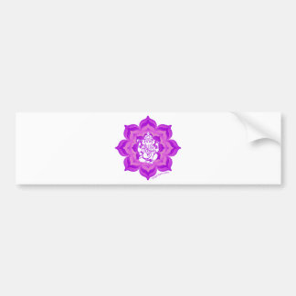 Ganesh purple design bumper sticker