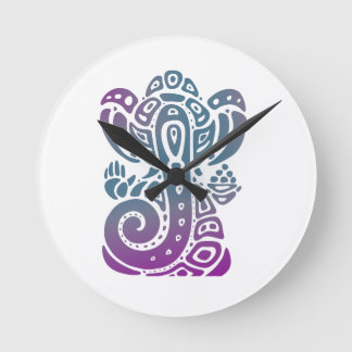 Ganesh PURPLE Round Clock