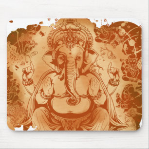 ganesh rust splash mouse mat