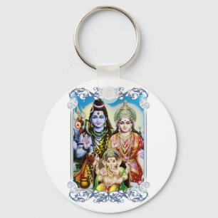 Ganesh, Shiva and Parvati, Lord Ganesha, Durga Key Ring