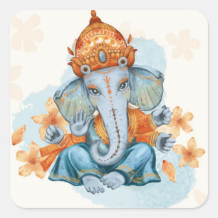 Ganesh Square Sticker