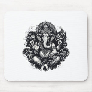 Ganesh Symbol Yoga Hindu Elephant God Ganesha Puja Mouse Mat