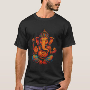 Ganesh Symbol Yoga Hindu Elephant God Ganesha Puja T-Shirt