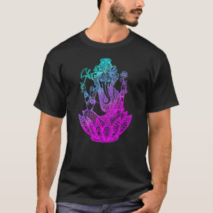 Ganesh Symbol Yoga Hindu Men Women Elephant Medita T-Shirt