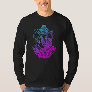 Ganesh Symbol Yoga Hindu Men Women Elephant Medita T-Shirt