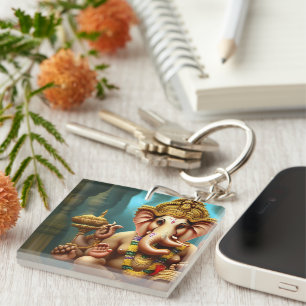 Ganesh Takes a Selfie Key Ring