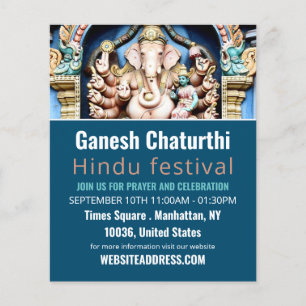 Ganesh the Hindu God, Hindu Event Advertising Flyer