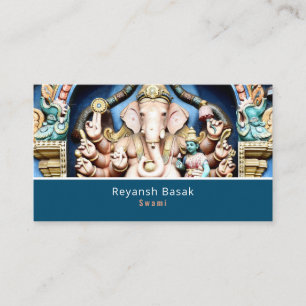 Ganesh the Hindu God, Hinduism, Religious Business Card