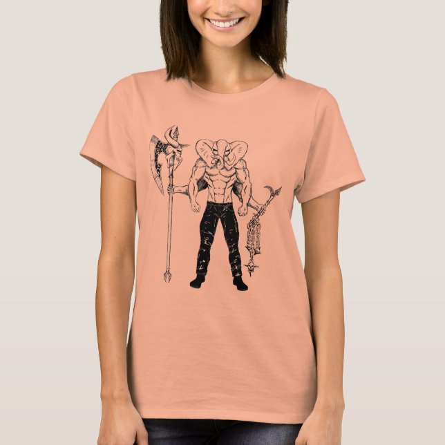 Ganesh Warrior Over-Sized Women's Crop Top (Front)
