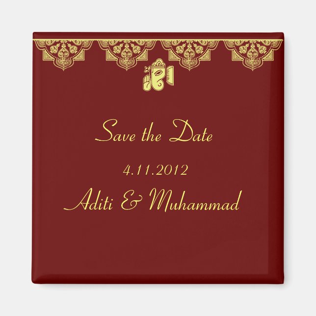 Ganesh Wedding Magnet Favours (Front)