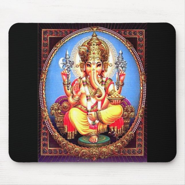 Ganesha (गणेश) Indian Elephant Mouse Mat (Front)