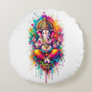 Ganesha 2 round cushion