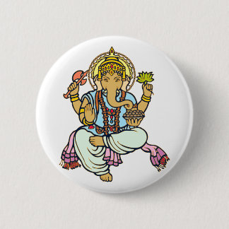 Ganesha 6 Cm Round Badge