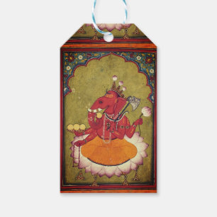 Ganesha about to throw his lotus gift tags