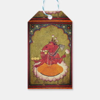 Ganesha about to throw his lotus gift tags