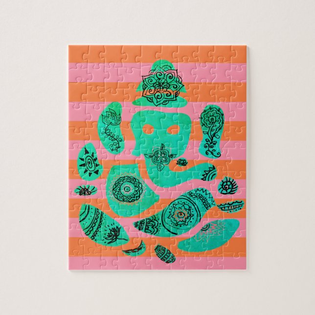 Ganesha and Stripes Puzzle (Vertical)