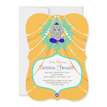 Ganesha Baby shower 5" x 7" invitation card