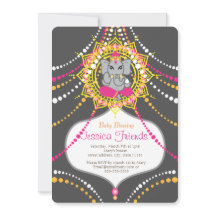 Ganesha Baby shower 5" x 7" invitation card