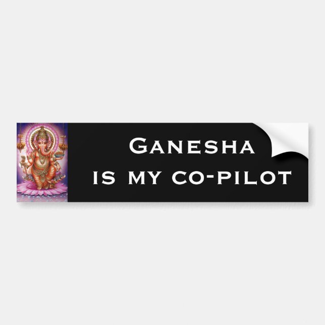 Ganesha Bumper Sticker - Version 7 (Front)