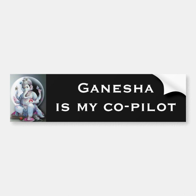Ganesha Bumper Sticker - Version 9 (Front)