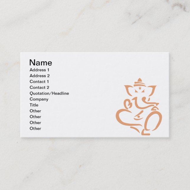 Ganesha Business Card (Front)