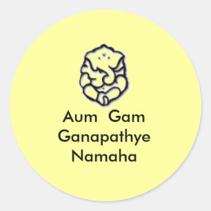 Ganesha Classic Round Sticker