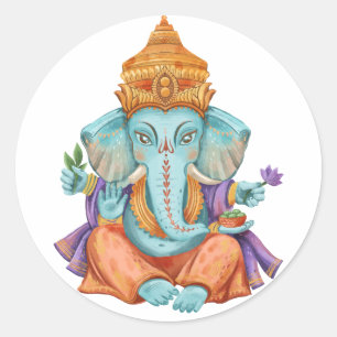 Ganesha Classic Round Sticker