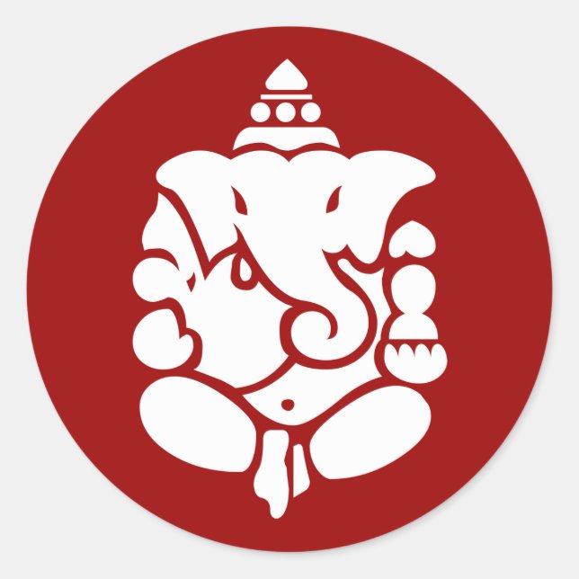 Ganesha Classic Round Sticker (Front)