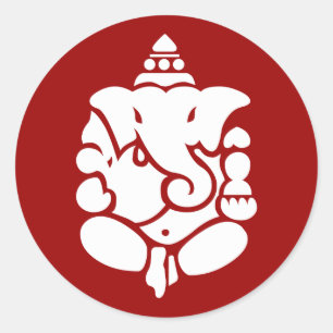 Ganesha Classic Round Sticker