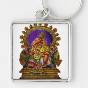 Ganesha Deva antique make your own background Key Ring