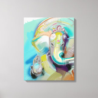Ganesha - elephant buddha - art print on canvas