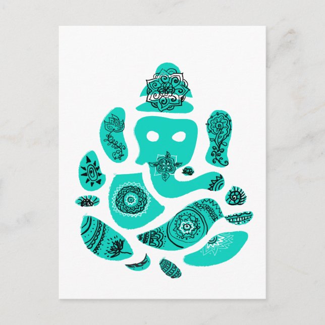 Ganesha Elephant India Postcard (Front)