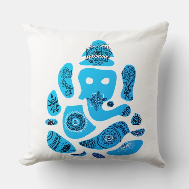 Ganesha Elepnat God  Throw Cushion 51 x 51 cm (Front)