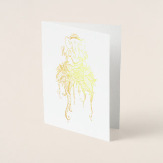 Ganesha foil greeting blank card