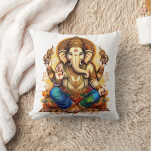 Ganesha, ganesh, ganapati remover of obstacles #4 cushion
