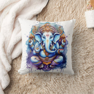 Ganesha, ganesh, ganapati remover of obstacles #6 cushion