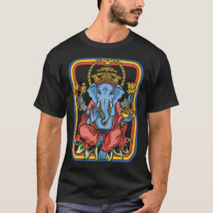 Ganesha God Retro Yoga Spiritual Meditation Vi T-Shirt